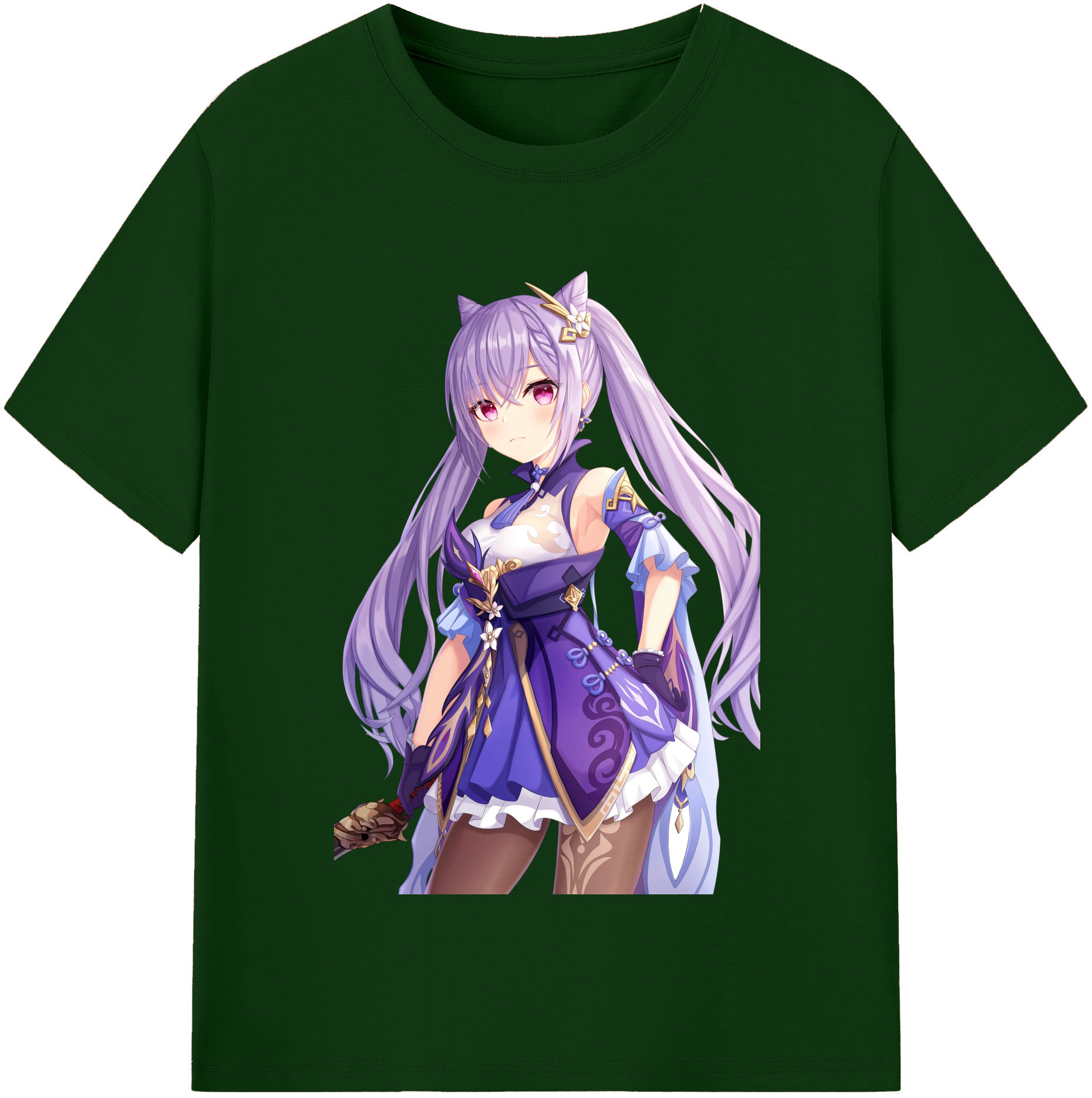 げんし神 刻晴 こくせい genshin Kokusei 綿100％半袖Tシャツ（フロントプリント）